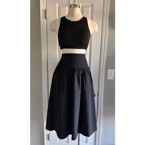 Athleta EUC Black Poplin Performance Skirt